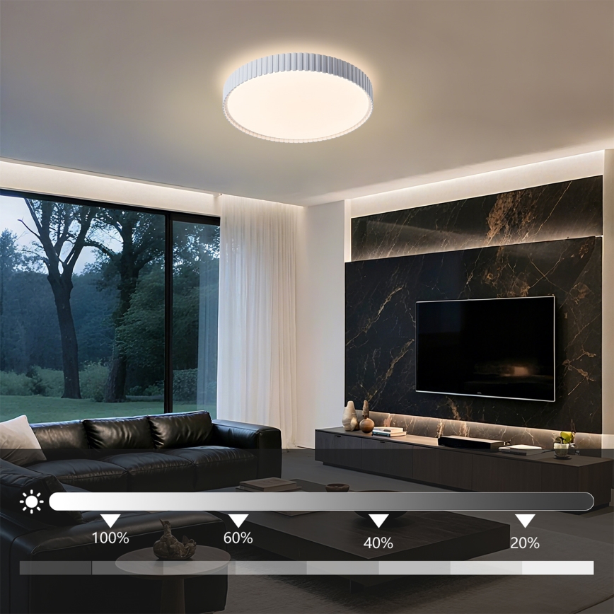 Brilagi - CORVO LED dimmable ceiling light LED/54W/230V 3000–6000K white Ø 40 cm + remote control