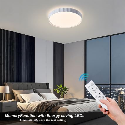 Brilagi - CORVO LED dimmable ceiling light LED/54W/230V 3000–6000K white Ø 40 cm + remote control