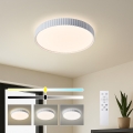 Brilagi - CORVO LED dimmable ceiling light LED/54W/230V 3000–6000K white Ø 40 cm + remote control