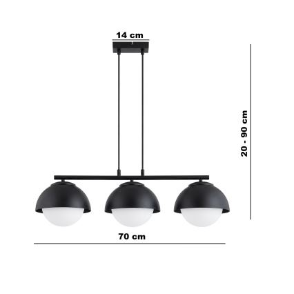 BRILAGI - COSMO cable pendant light 3xE27/60W/230V black