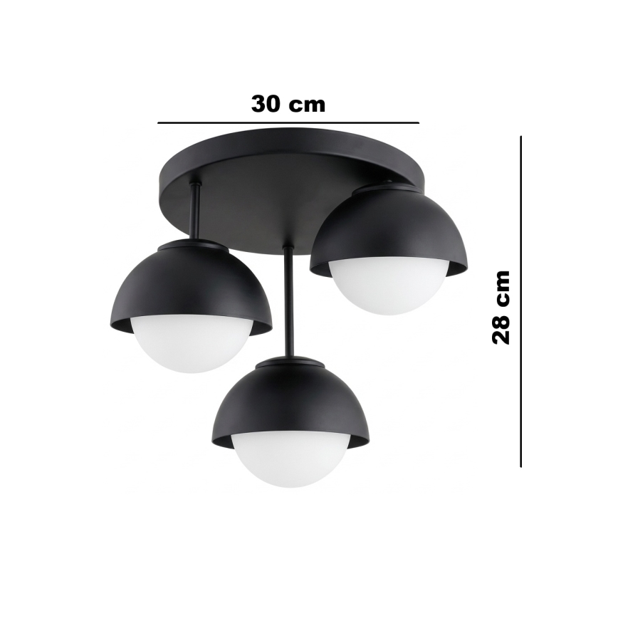 BRILAGI - COSMO surface-mounted ceiling light 3xE27/60W/230V, black