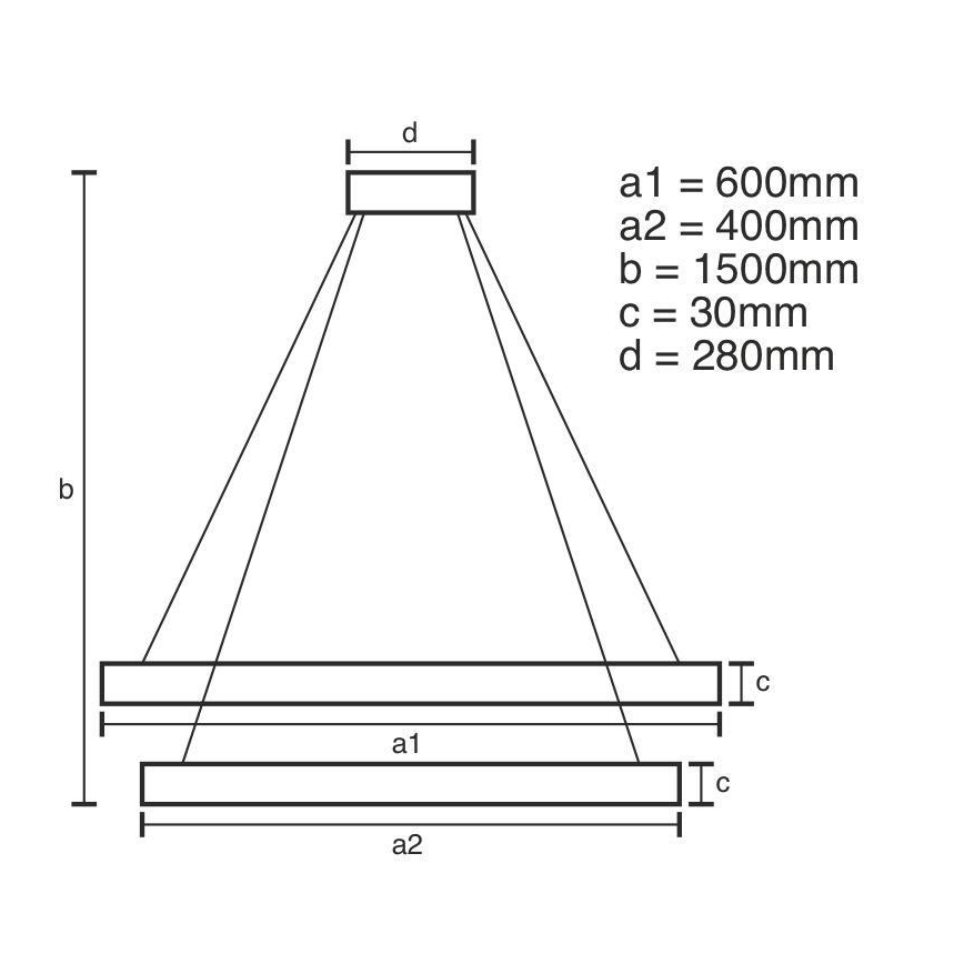 Brilagi - Dimmable LED pendant on cable COSMOWAVE LED/115W/230V 3000-6500K + remote control