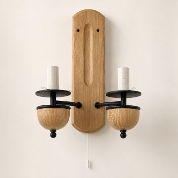 BRILAGI - COTTAGE Wall Light 2xE14/40W/230V Oak