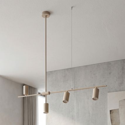 Brilagi - CRANE cable-suspended pendant light 4xGU10/30W/230V beige