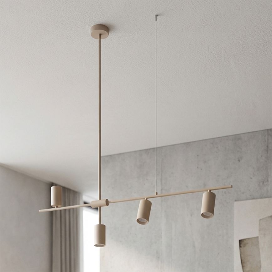 Brilagi - CRANE cable-suspended pendant light 4xGU10/30W/230V beige