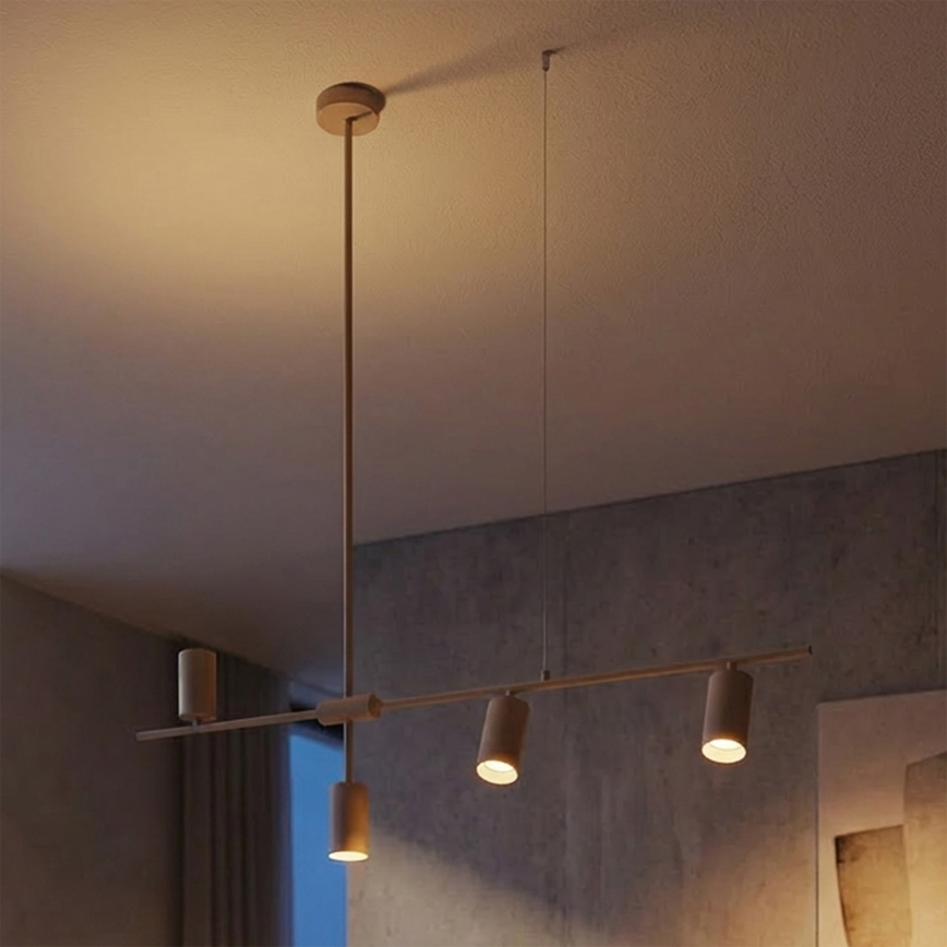 Brilagi - CRANE cable-suspended pendant light 4xGU10/30W/230V beige