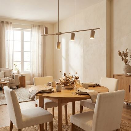 Brilagi - CRANE cable-suspended pendant light 4xGU10/30W/230V beige