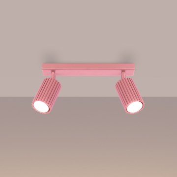 Brilagi - CRESTO 2xGU10/10W/230V Pink Spotlight