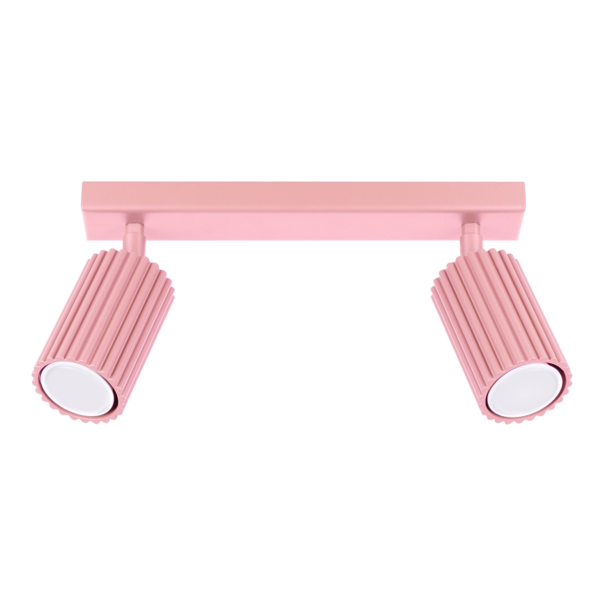 Brilagi - CRESTO 2xGU10/10W/230V Pink Spotlight