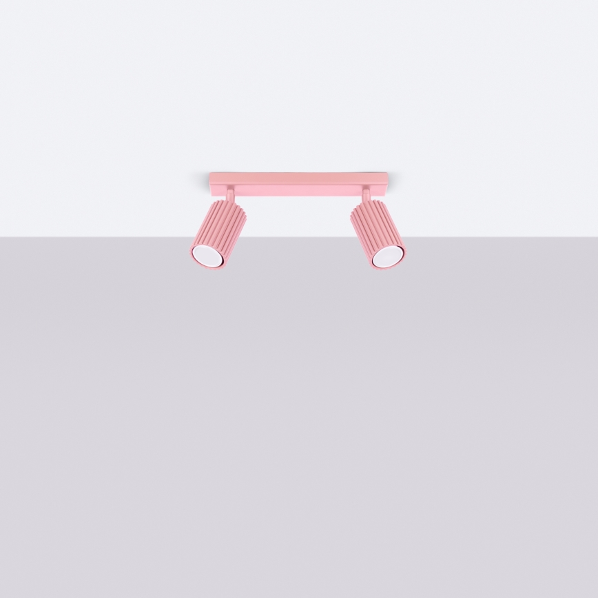 Brilagi - CRESTO 2xGU10/10W/230V Pink Spotlight