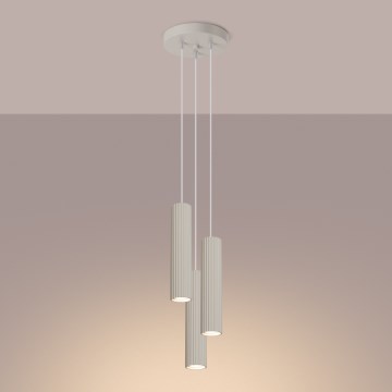 Brilagi - CRESTO Cable-Hung Pendant Light 3xGU10/10W/230V, Cream