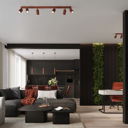 Brilagi - CRESTO Cable Pendant 1xGU10/10W/230V Red