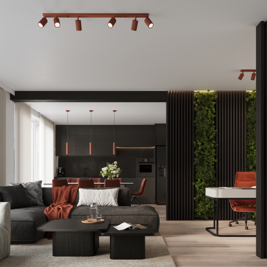 Brilagi - CRESTO Cable Pendant 1xGU10/10W/230V Red