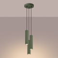 Brilagi - CRESTO Cable Pendant Lamp 3x GU10/10W/230V Green