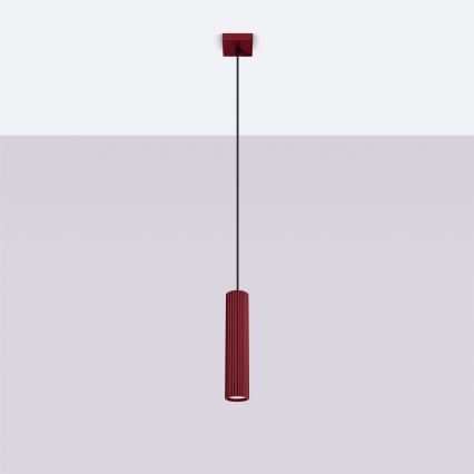 Brilagi - CRESTO Cable-Suspended LED Pendant 1x GU10/10W/230V Burgundy