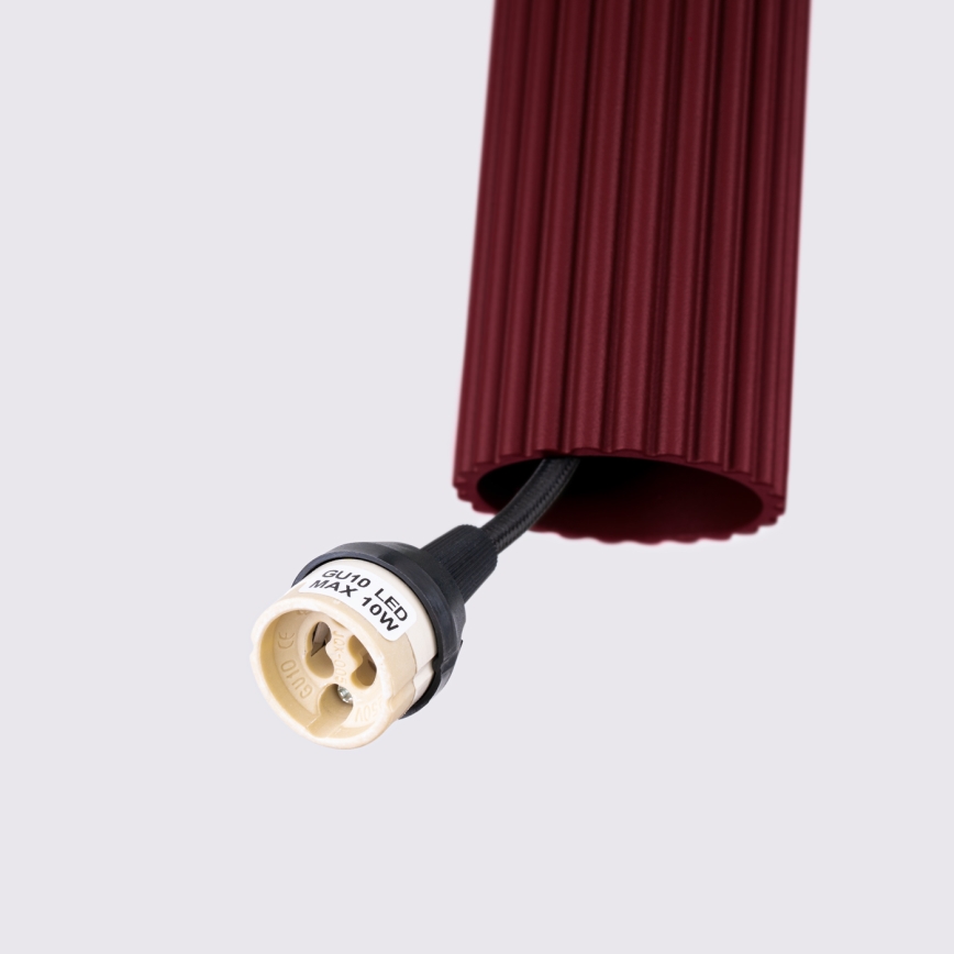 Brilagi - CRESTO Cable-Suspended LED Pendant 1x GU10/10W/230V Burgundy