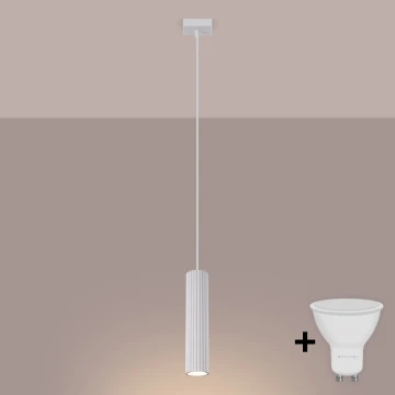 Brilagi - CRESTO cable-suspended LED pendant light 1xGU10/10W/230V White