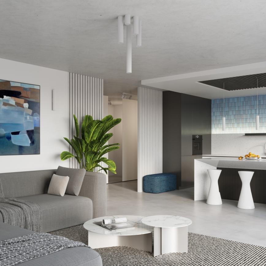 Brilagi - CRESTO cable-suspended LED pendant light 1xGU10/10W/230V White