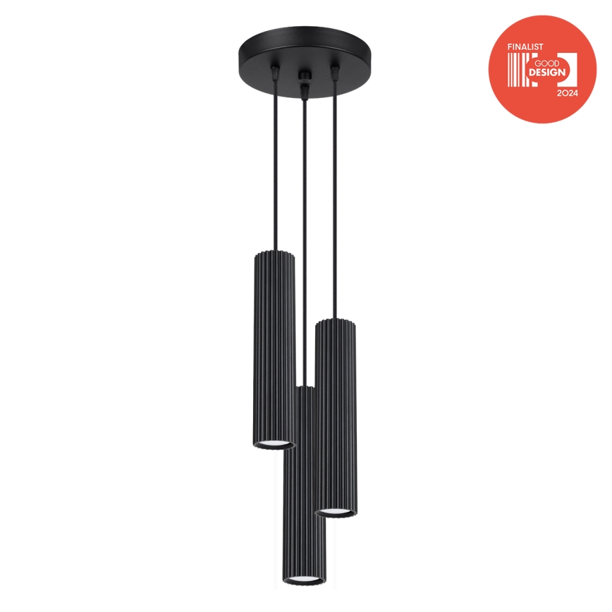 Brilagi - CRESTO LED Cable Pendant 3x GU10/10W/230V Black