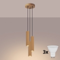 Brilagi - CRESTO LED Cable Pendant 3x GU10 / 10W / 230V, Gold