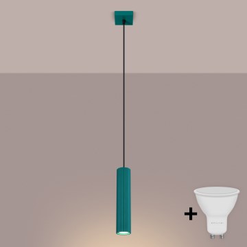 Brilagi - CRESTO LED Cable Pendant Lamp 1x GU10/10W/230V Turquoise