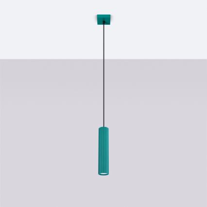 Brilagi - CRESTO LED Cable Pendant Lamp 1x GU10/10W/230V Turquoise