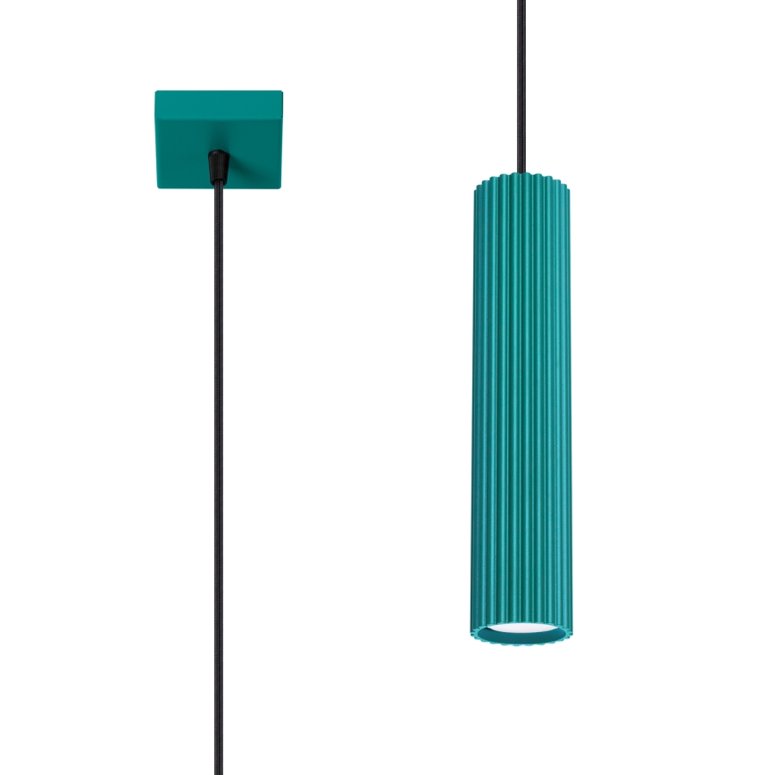 Brilagi - CRESTO LED Cable Pendant Lamp 1x GU10/10W/230V Turquoise