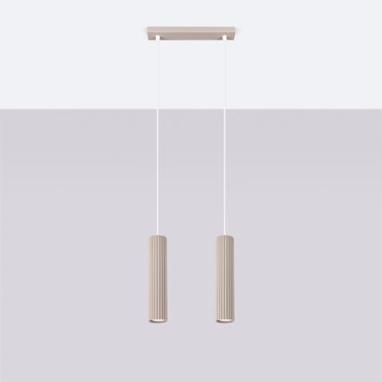 Brilagi - CRESTO LED Cable Pendant Lamp 2x GU10/10W/230V, Taupe