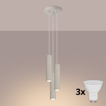 Brilagi - CRESTO LED Cable Pendant Light 3xGU10/10W/230V cream
