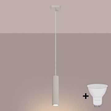 Brilagi - CRESTO LED pendant light on cable 1xGU10/10W/230V cream