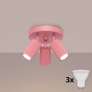Brilagi - CRESTO LED Spot Fixture 3×GU10/10W/230V, Pink
