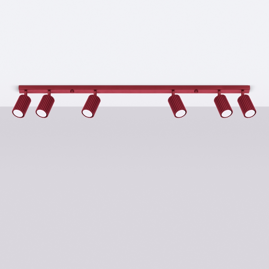 Brilagi - CRESTO LED Spot Light 6x GU10 / 10W / 230V, Burgundy