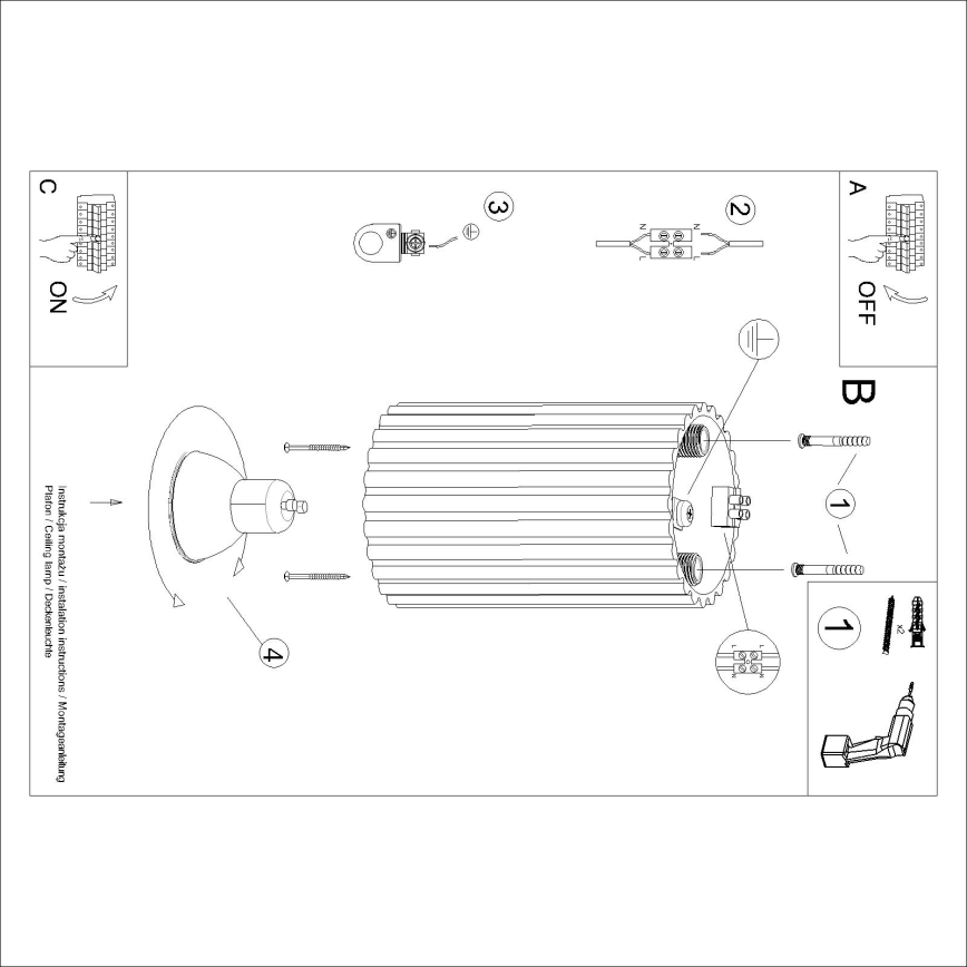 BRILAGI - CRESTO LED spotlight 1xGU10/10W/230V 10 cm orange