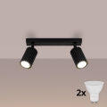 Brilagi - CRESTO LED Spotlight 2x GU10/10W/230V, Black