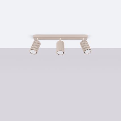 Brilagi - CRESTO LED Spotlight 3x GU10/10W/230V taupe