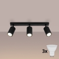 Brilagi - CRESTO LED spotlight 3xGU10/10W/230V black