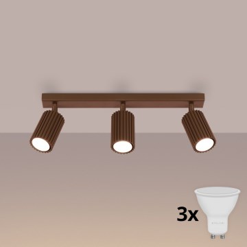 Brilagi - CRESTO LED Spotlight 3xGU10/10W/230V, Brown