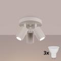Brilagi - CRESTO LED spotlight 3xGU10/10W/230V cream