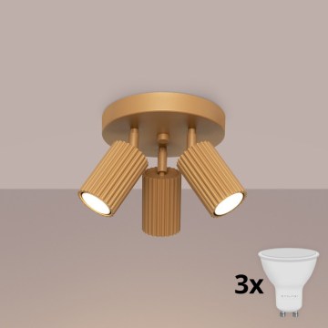 Brilagi - CRESTO LED spotlight 3xGU10/10W/230V gold