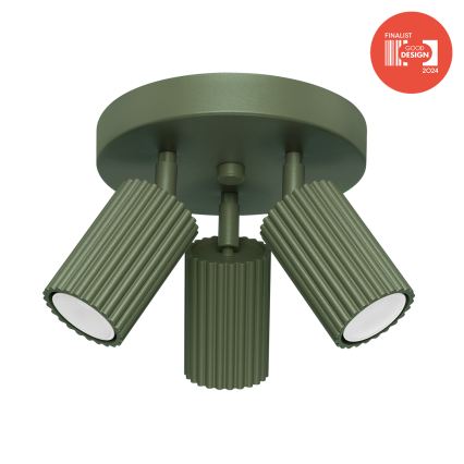 Brilagi - CRESTO LED Spotlight 3xGU10/10W/230V Green
