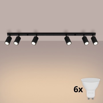 Brilagi - CRESTO LED spotlight 6xGU10/10W/230V black
