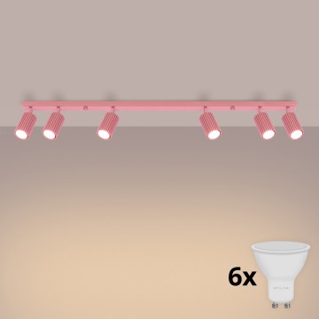 Brilagi - CRESTO LED Spotlight 6xGU10/10W/230V Pink