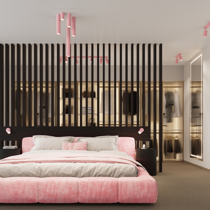 Brilagi - CRESTO LED Wall Lamp 1x GU10 / 10 W / 230 V, 10 cm, Pink