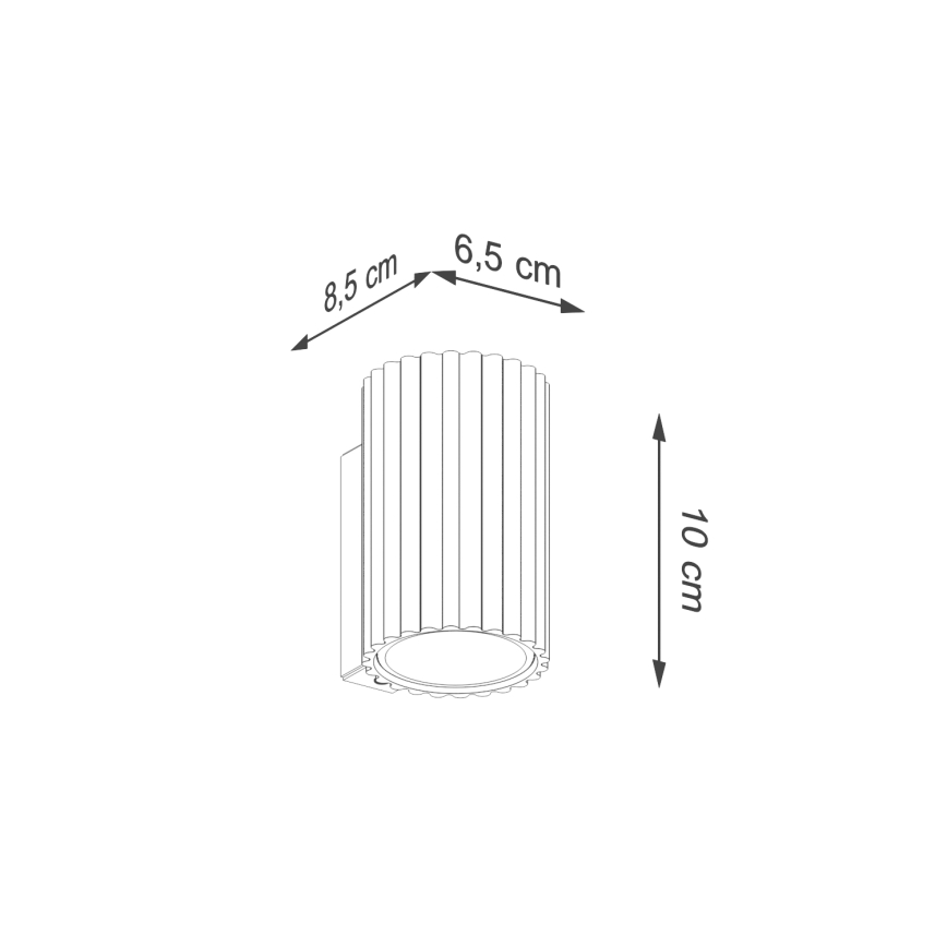 Brilagi - CRESTO LED Wall Light 1x GU10/10W/230V, 10 cm, cream