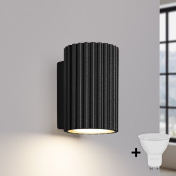 Brilagi - CRESTO LED Wall Light 1xGU10/10W/230V 10 cm Black