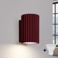 Brilagi - CRESTO LED Wall Light 1xGU10/10W/230V 10 cm Burgundy