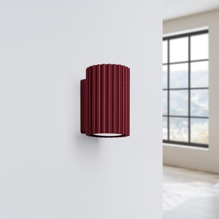 Brilagi - CRESTO LED Wall Light 1xGU10/10W/230V 10 cm Burgundy