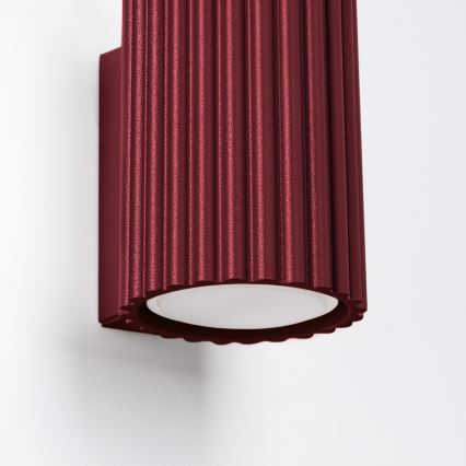 Brilagi - CRESTO LED Wall Light 1xGU10/10W/230V 10 cm Burgundy