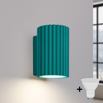 Brilagi - CRESTO LED Wall Light 1xGU10/10W/230V 10 cm turquoise