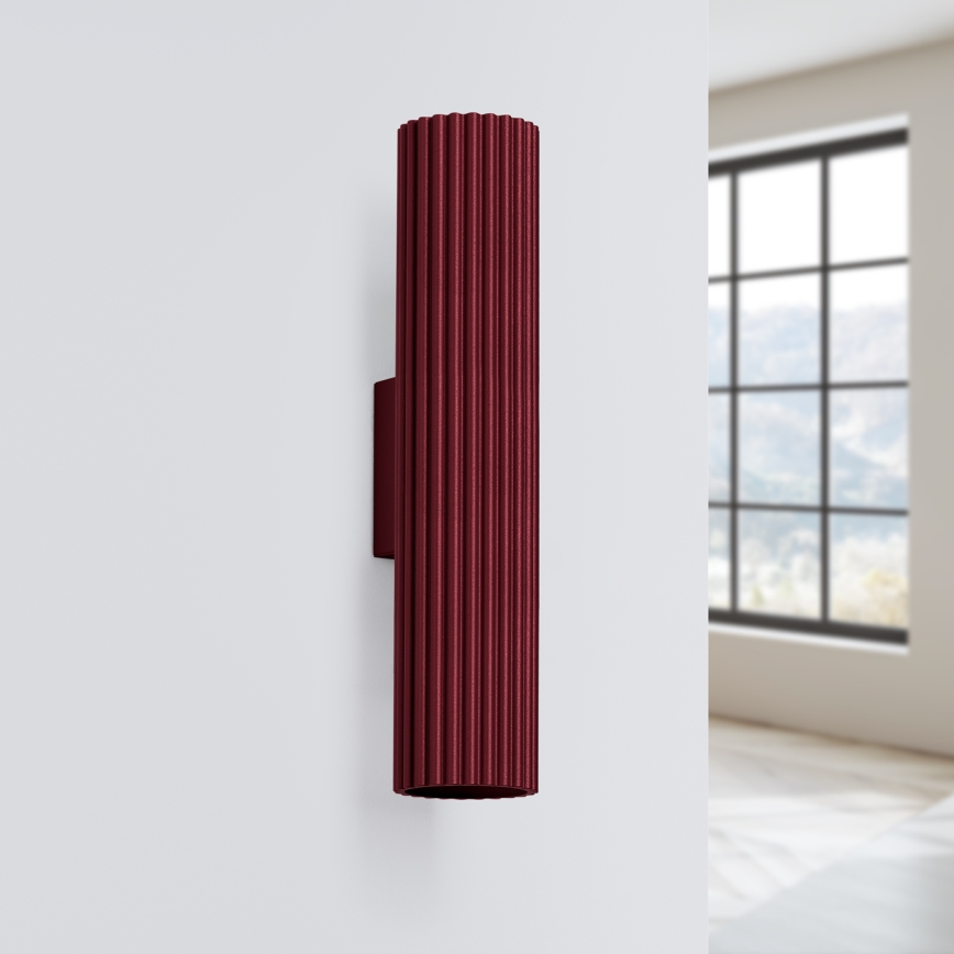 Brilagi - CRESTO LED Wall Light 2x GU10/10W/230V 30 cm Burgundy